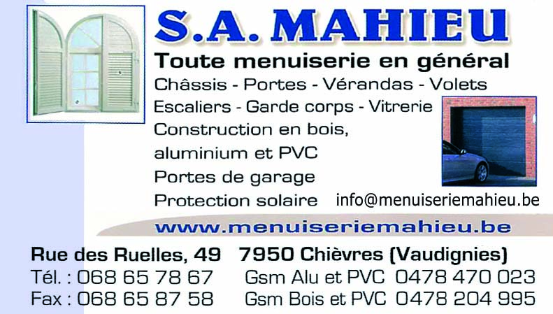 Entreprise de Menuiserie Mahieu Sa